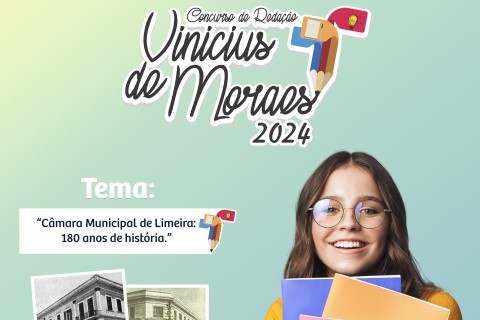 Câmara prorroga inscrições 11º Concurso de Redação Vinícius de Moraes